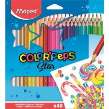 MAPED Színes ceruza készlet, háromszögletû, MAPED "Color`Peps", 48 különbözõ szín színes ceruza