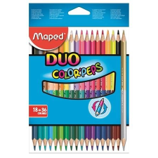 MAPED Színes ceruza készlet, háromszögletű, kétvégű, MAPED &quot;Color&#039;Peps Duo&quot;, 36 különböző szín ceruza