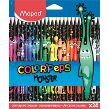 MAPED Színes ceruza készlet, háromszögletű, MAPED  Color Peps Monster  24 különböző szín színes ceruza