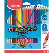 MAPED Színes ceruza készlet, háromszögletű, MAPED  Color Peps Strong , 24 különböző szín színes ceruza