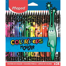 MAPED Színes ceruza készlet, háromszögletű, MAPED &quot;Color&#039;Peps Monster&quot; 24 különböző szín színes ceruza