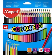MAPED Színes ceruza készlet, háromszögletű, MAPED &quot;Color\&acute;Peps&quot;, 48 különböző szín színes ceruza