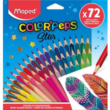 MAPED Színes ceruza készlet, háromszögletű, MAPED &quot;Color`Peps Star&quot;, 72 különböző szín színes ceruza