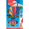 MAPED Színes ceruza készlet, háromszögletű, MAPED "Jumbo Color'Peps Strong", 12 különböző szín