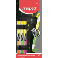 MAPED Szövegkiemelő készlet, 1-5 mm, kétvégű, MAPED Fluo Peps Duo, vegyes színek (IMA734127) filctoll, marker