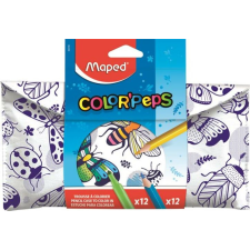 MAPED Tolltartó, textil, színezhető, tépőzáras, MAPED "Color`Peps", színezőtermékekkel tolltartó