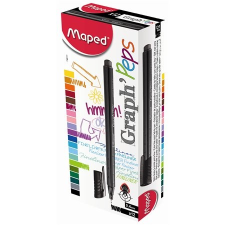 MAPED Tűfilc, 0,4 mm, "Graph`Peps", fekete filctoll, marker