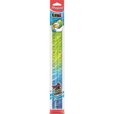 MAPED Vonalzó, műanyag, 30 cm, MAPED "Twist`n Flex Decor" vonalzó