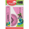 MAPED Vonalzókészlet, műanyag, törhetetlen, 3 darabos, MAPED "Twist'n Flex"