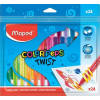 MAPED Zsírkréta, kitekerhető, Color'Peps, 24 különböző szín