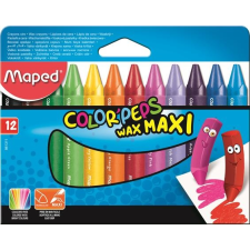 MAPED Zsírkréta, MAPED "Color`Peps Maxi", Wax, 12 különböző szín kréta