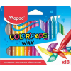  MAPED Zsírkréta, MAPED "Color'Peps Wax", 18 különböző szín