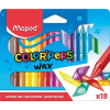 MAPED Zsírkréta, MAPED "Color'Peps Wax", 18 különböző szín