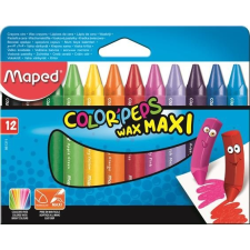 MAPED Zsírkréta, MAPED &quot;Color\&acute;Peps Maxi&quot;, Wax, 12 különböző szín pasztellkréta