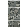 Marazzi D_Segni Blend Carbone Mosaico 19x38 cm-es padlólap M8WM