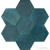 Marazzi Lume Esagona Blue Lux 21x18,2 cm-es padlólap és fali csempe MFFF