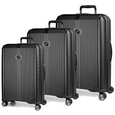 March CANYON törhetetlen fekete metál bőrönd szett 2388-szett kézitáska és bőrönd