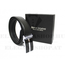  Marco Sergioni extra hosszú férfi bőr öv - Fekete ajándéktárgy