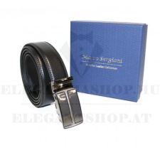  Marco Sergioni extra hosszú férfi bőr öv - Fekete ajándéktárgy