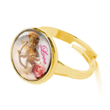 Maria King Ámor Love gyűrű, arany színben (állítható méret) gyűrű