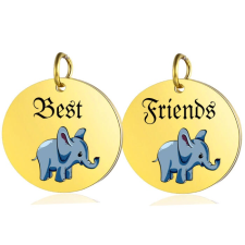 Maria King Best Friends elefántos páros medál láncra, vagy kulcstartóra  (többféle) medál