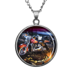 Maria King CARSTON Elegant Harley Legend medál lánccal vagy kulcstartóval, ezüst vagy arany színben