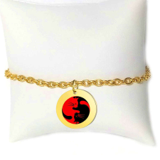 Maria King Cicás yin yang karkötő, választható több formában és színben karkötő