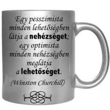 Maria King Egy pesszimista... Egy optimista... – Bögre, változtatható felirattal, exkluzív színekben bögrék, csészék