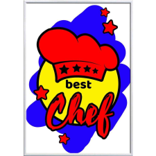 Maria King Falikép – Best Chef (legjobb szakács)...módosítható felirattal (fehér vagy fekete keret) grafika, keretezett kép