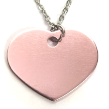 Maria King Feliratozható pink szív medál, választható láncra vagy kulcstartóra nyaklánc