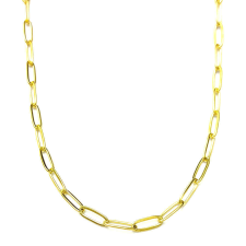 Maria King Hosszú szemes rozsdamentes acél nyaklánc arany színben, 50 cm nyaklánc