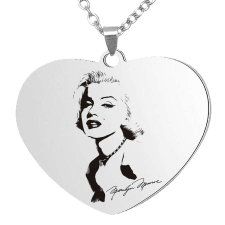 Maria King Marilyn Monroe medál lánccal, választható több formában és színben nyaklánc
