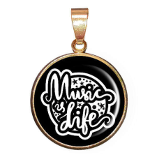 Maria King Music Is Life (A zene az élet) CARSTON Elegant medál lánccal vagy kulcstartóval medál