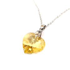 Maria King Swarovski fazettált arany színű Szív medál nyaklánccal medál