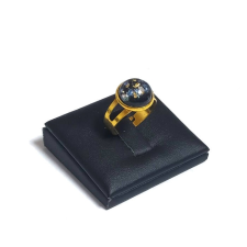 Maria King Színes csillámos üveglencsés gyűrű, választható arany és ezüst színben gyűrű