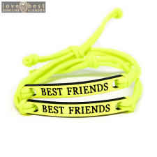 MariaKing Best Friends (Legjobb Barátok) páros szövet karkötő, sárga karkötő