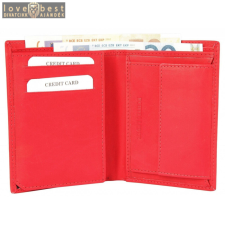 MariaKing Excellanc női bőr pénztárca, piros (9x12 cm) pénztárca