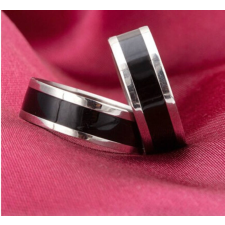 MariaKing Ezüst - fekete karikagyűrű, 8 gyűrű