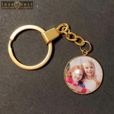 MariaKing Fényképes üveglencsés kulcstartó arany színben kulcstartó