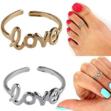 MariaKing LOVE feliratos lábujjgyűrű, ezüst és arany színben gyűrű