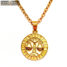 MariaKing Mérleg-Horoszkóp medál lánccal, arany színű nyaklánc
