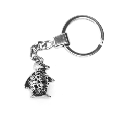 MariaKing Pingvines kulcstartó, ezüst színben kulcstartó