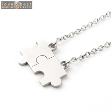 MariaKing Rozsdamentes acél puzzle medál nyaklánccal, 41+6 cm nyaklánc