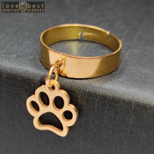 MariaKing Tappancs charmos állítható méretű gyűrű, arany színű, választható szélességben gyűrű