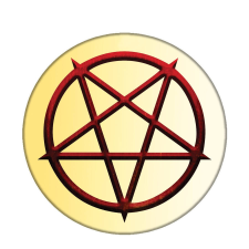 MariaKing Védelmező Pentagramma – Acél kitűző – tűvel vagy mágnessel kitűző