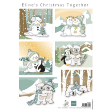 Marianne Design Eline's Christmas together KivágóívA4 Cutting Sheet (1 ív) matrica