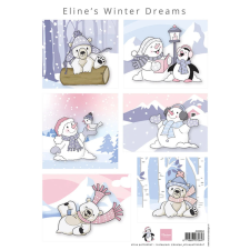 Marianne Design Eline&#039;s Winter Dreams KivágóívA4 Cutting Sheet (1 ív) matrica