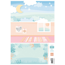 Marianne Design KivágóívA4 - Eline's Baby backgrounds - Decoupage paper (1 db) matrica