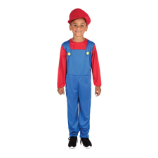Mario KidMania® vízvezeték-szerelő öltöny fiúknak 8-10 év 128-140 cm jelmez