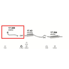  Marix Kipufogó cső, Opel Astra F, 1.6, 1992-2001.03 kipufogó alkatrész